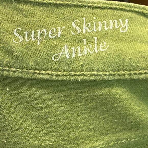 Henry and Belle Jeans 29 Super Skinny Ankle Rear Pockets USA Made Green - Picture 5 of 11